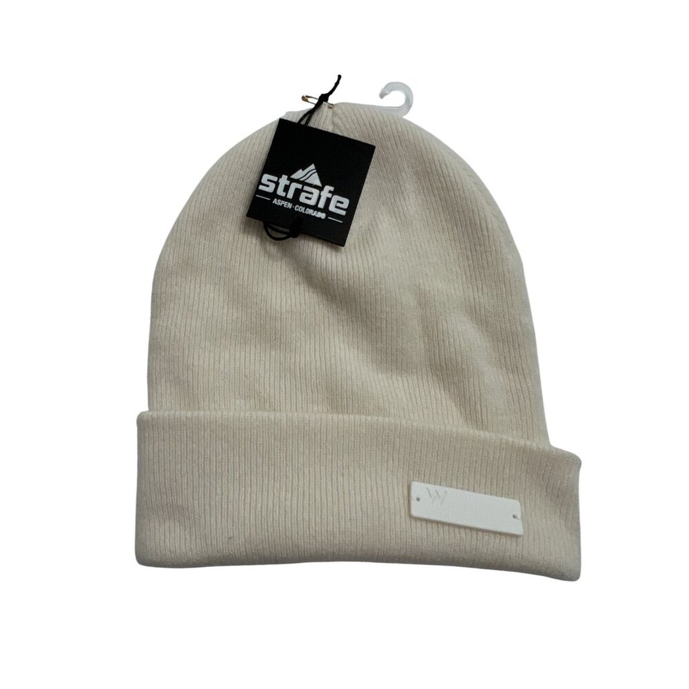 Strafe Foldover Beanie in Cream